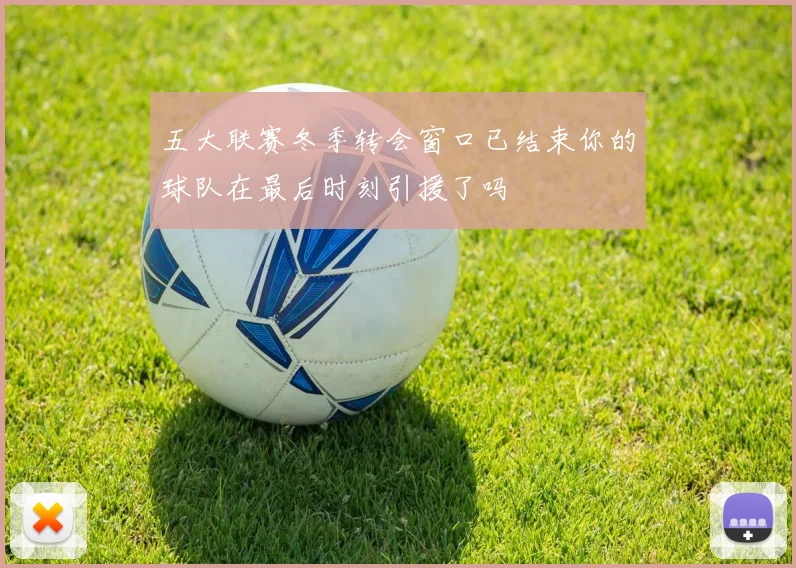 五大联赛冬季转会窗口已结束你的球队在最后时刻引援了吗